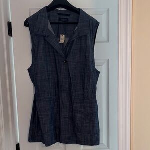 Talbots Blue Sleeveless Blouse